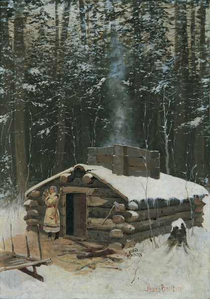 Antoine's Cabin - by Frederic Remington