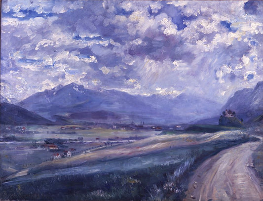 Inn Valley Landscape - by Lovis Corinth