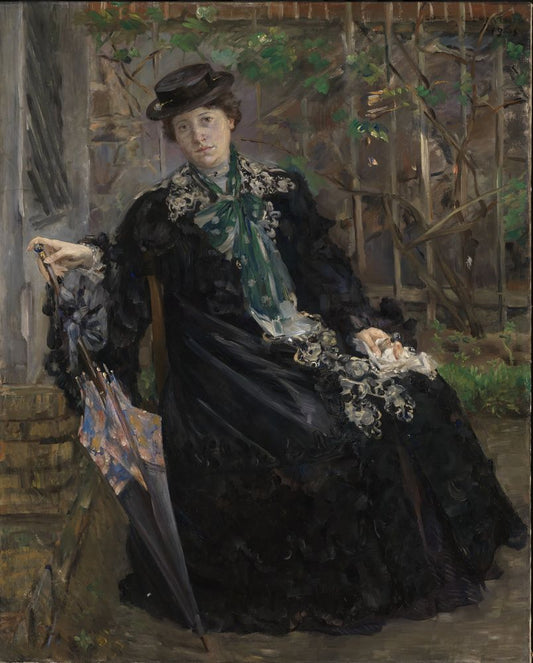 Portrait of Charlotte Berend-Corinth in the Garden - by Lovis Corinth