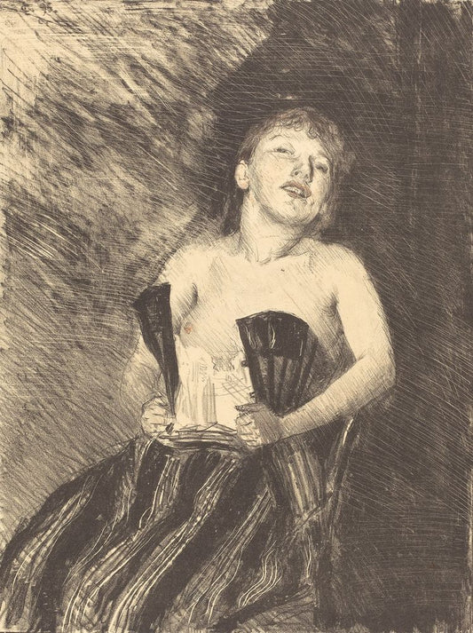 Girl in a Corset (Mädchen im Korsett) - by Lovis Corinth