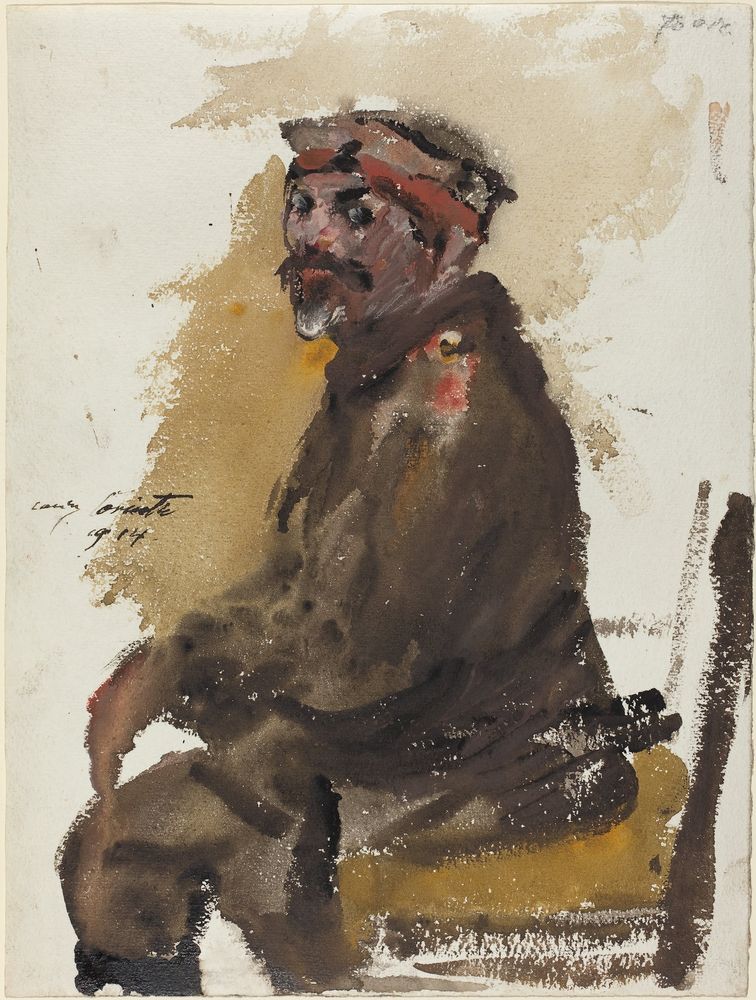 Hermann Struck in Uniform - by Lovis Corinth