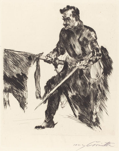 The Actor Rudolf Rittner in the Role of Florian Geyer - by Lovis Corinth