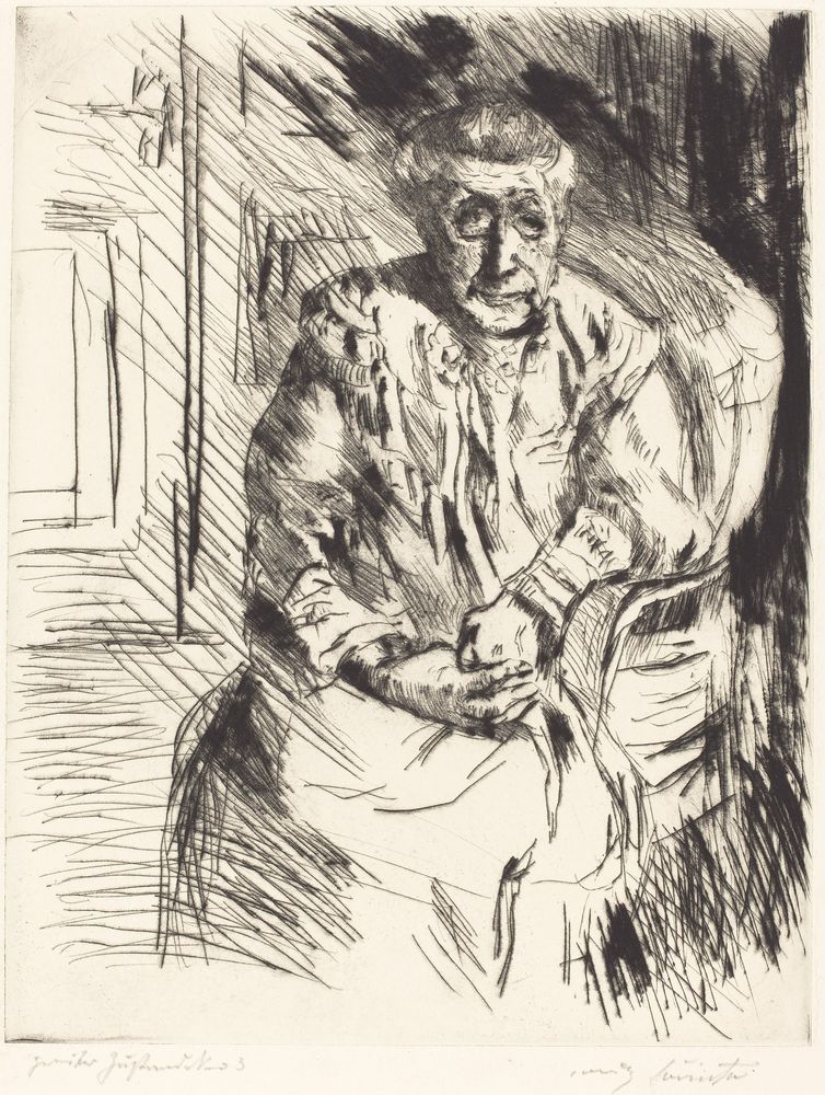 Mother-in-Law (Bei den Corinthern) - by Lovis Corinth