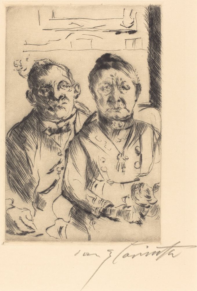 Couple from East Prussia (Ostpreussisches Ehepaar) - by Lovis Corinth