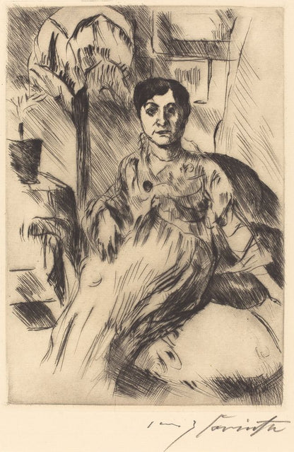 Interior with Woman (Interieur mit Frau) - by Lovis Corinth