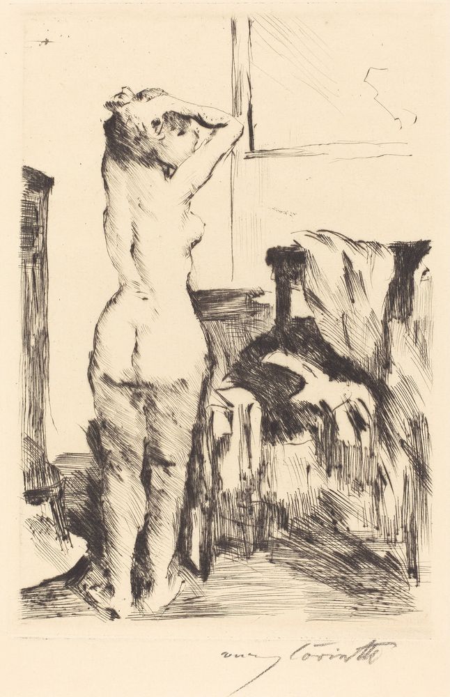 Study of a Model (Modellstudie) - by Lovis Corinth