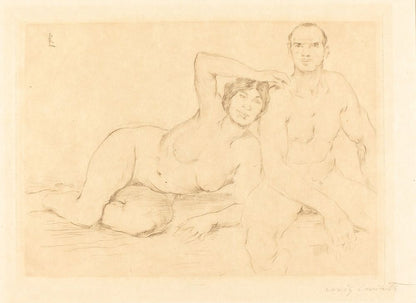 Two Nudes (Zwei Menschen) - by Lovis Corinth