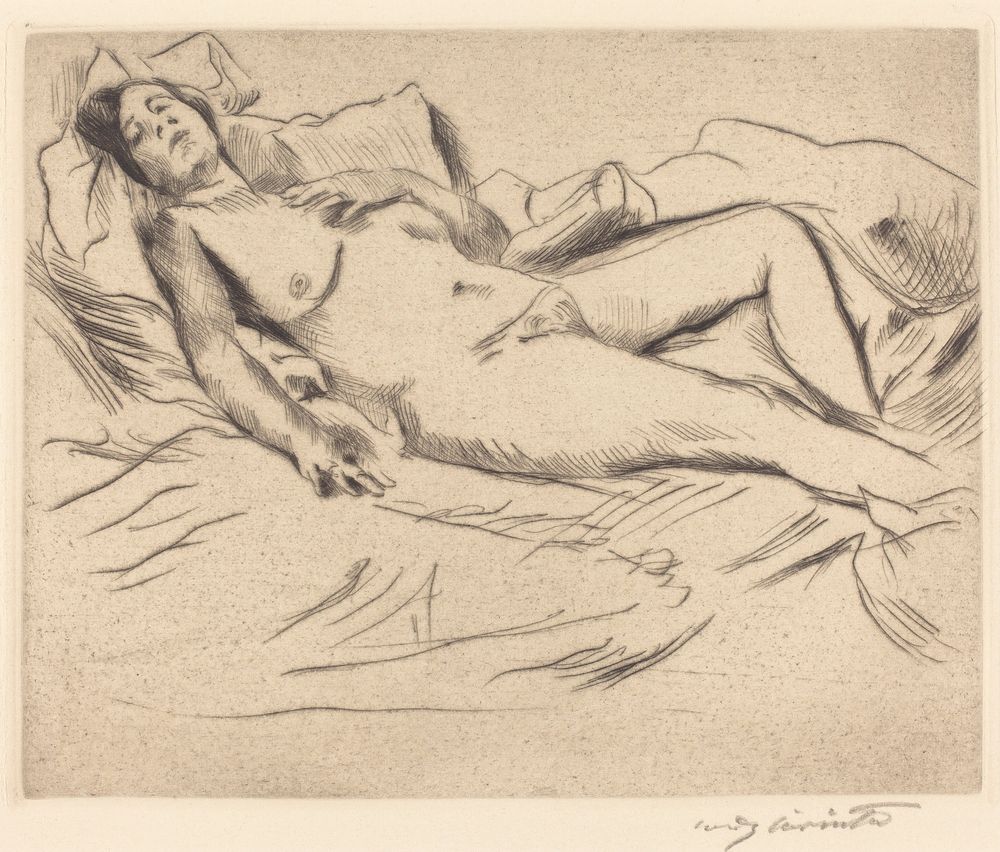 Sleeping Woman (Schlafende) - by Lovis Corinth