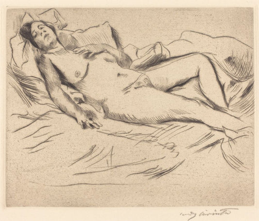 Sleeping Woman (Schlafende) - by Lovis Corinth