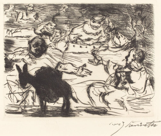 The Banquet of Trimalchio: pl.V - by Lovis Corinth