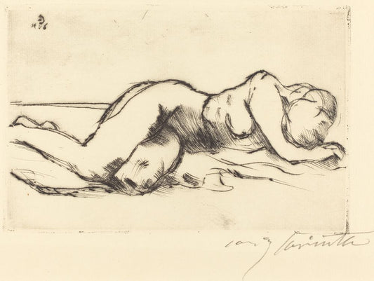 Female Nude (Weiblicher Akt) - by Lovis Corinth