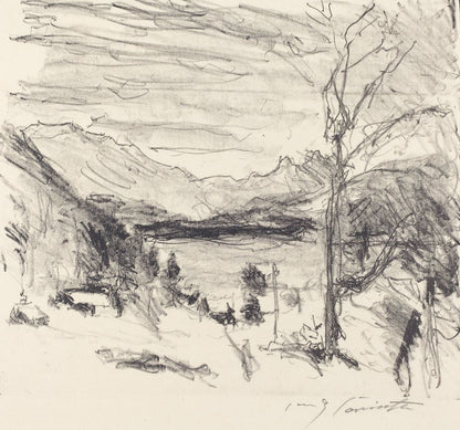 Walchensee in Fog (Walchensee im Nebel) - by Lovis Corinth