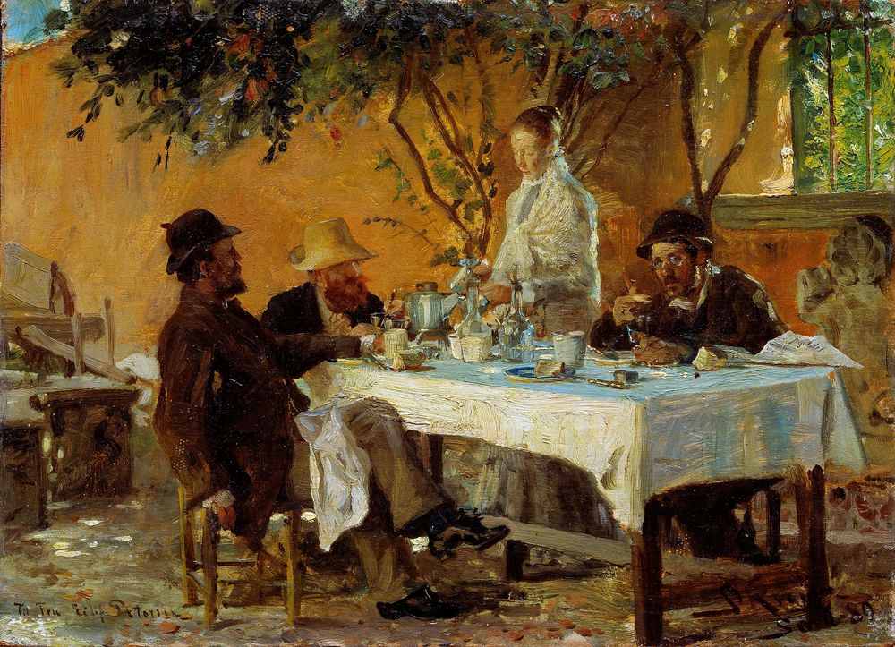 Breakfast in Sora - by Peder Severin Krøyer