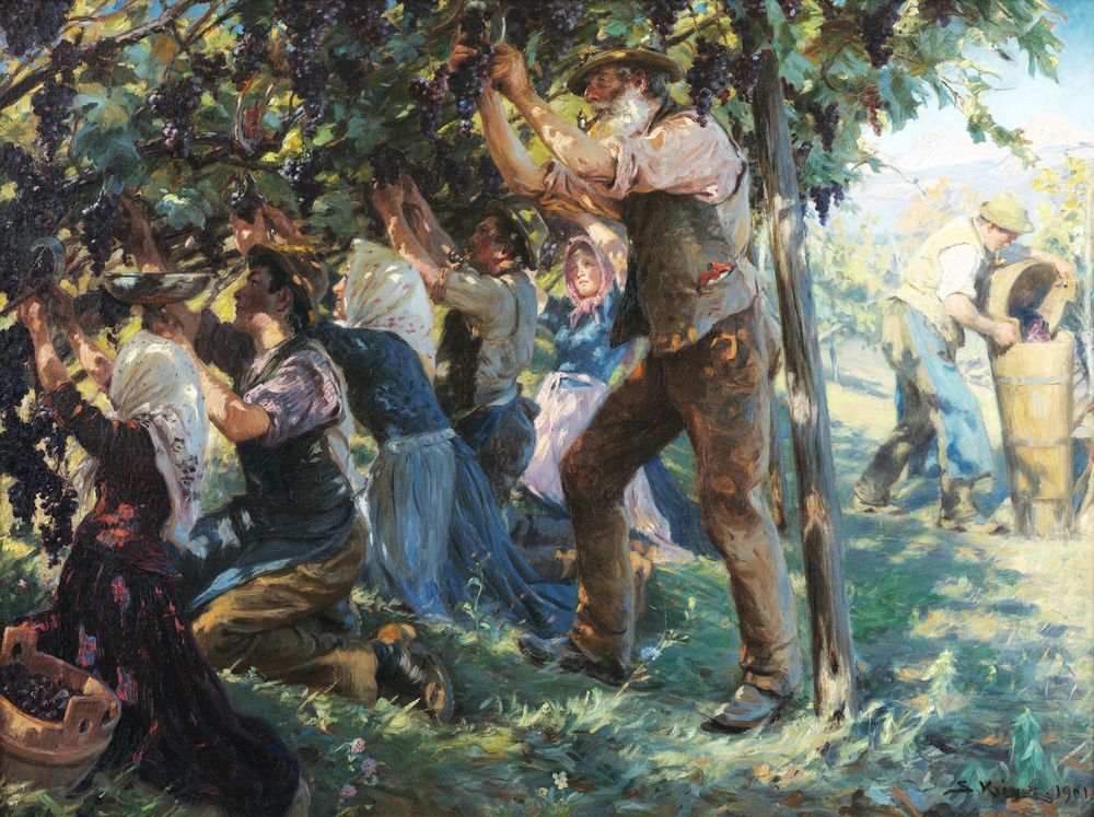 Wine Harvest in the Tyrol - by Peder Severin Krøyer