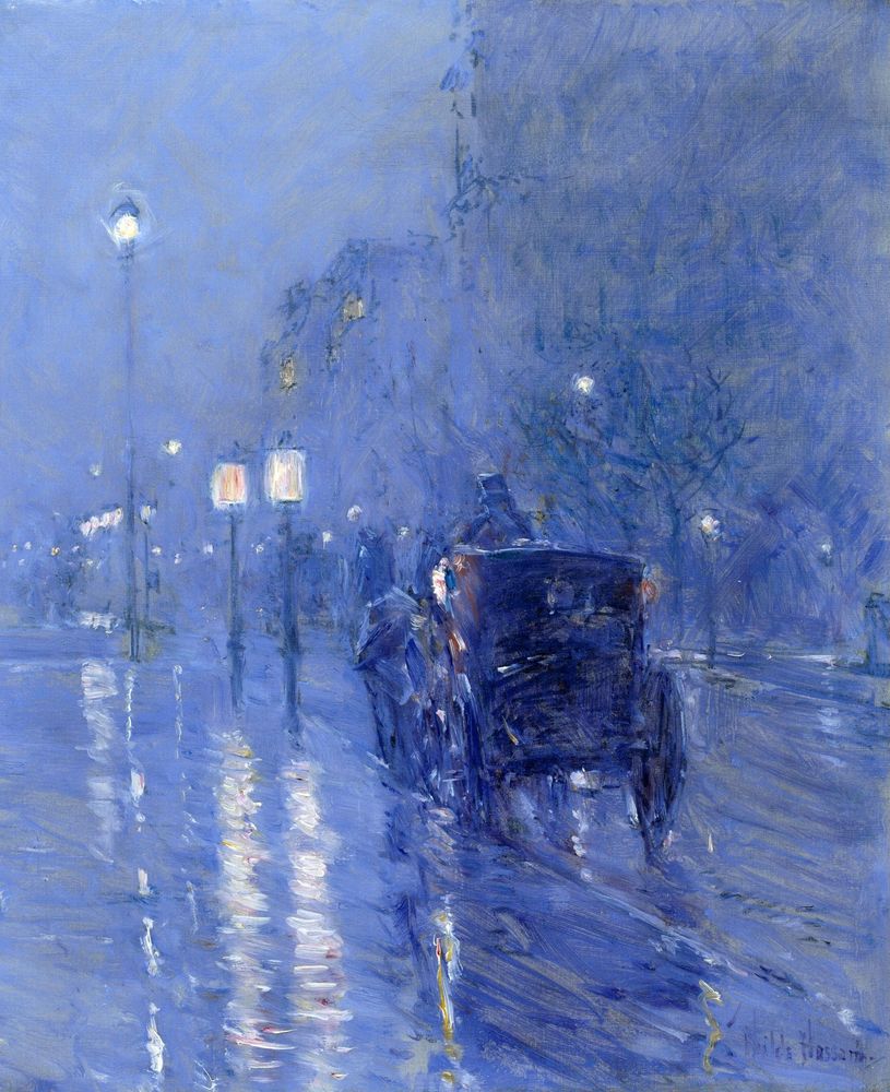 Rainy Midnight - by Childe Hassam