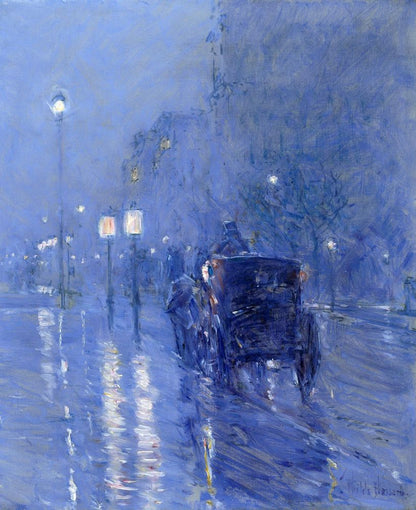 Rainy Midnight - by Childe Hassam