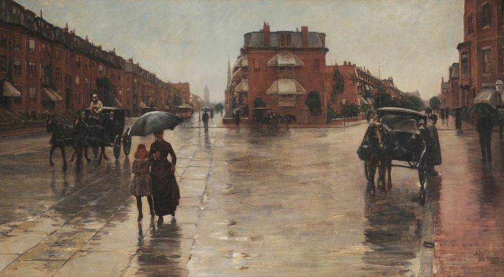 Rainy Day, Boston - by Childe Hassam