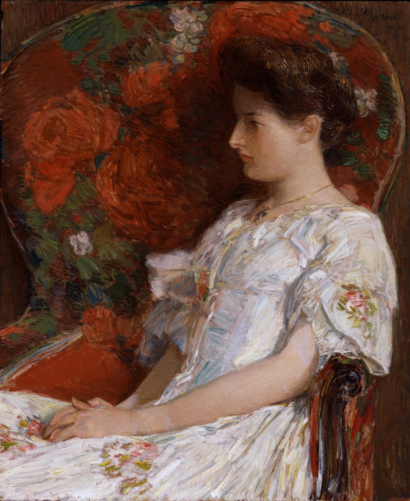 The Victorian Chair - by Childe Hassam