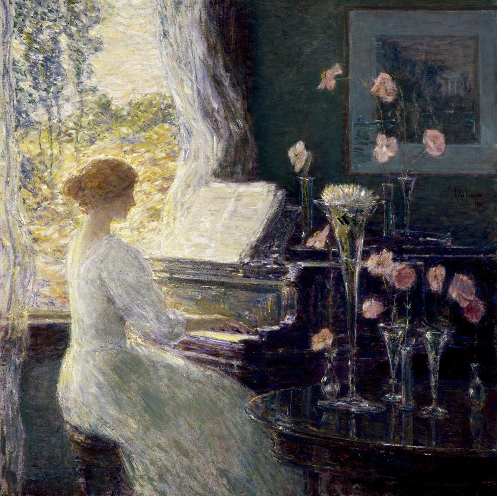 The Sonata - by Childe Hassam