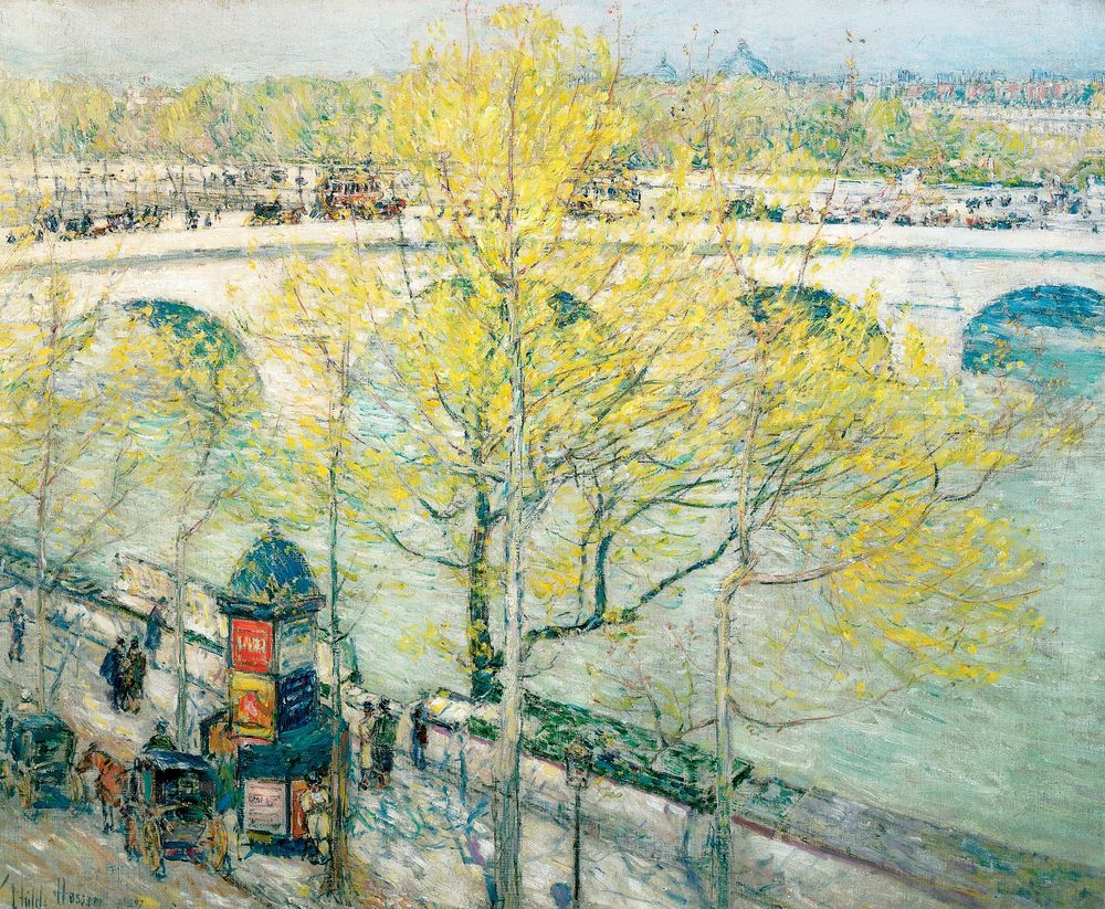 Pont Royal, Paris - by Childe Hassam