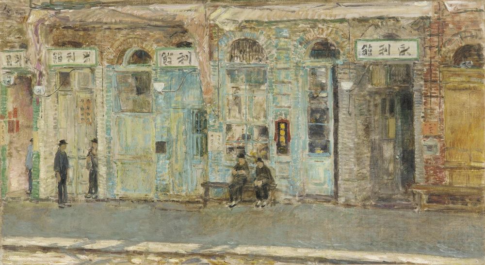 The Chinese Merchants - by Childe Hassam