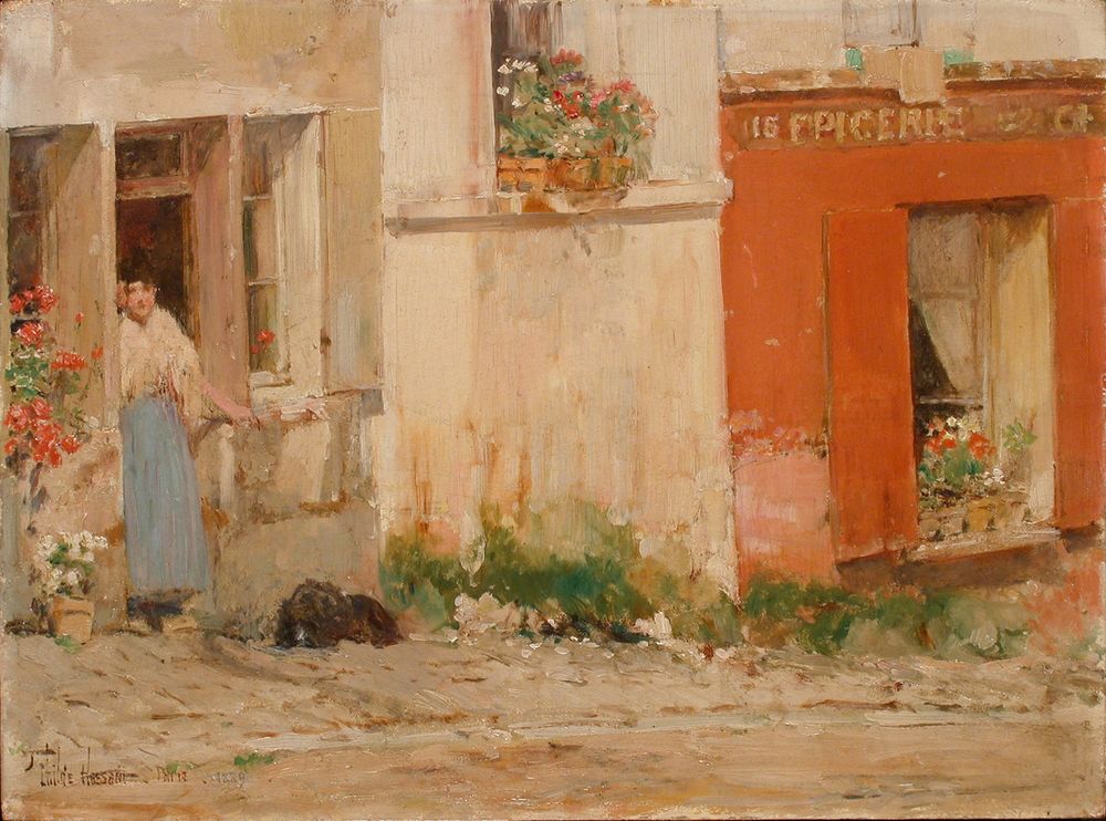 L'Epicerie - by Childe Hassam