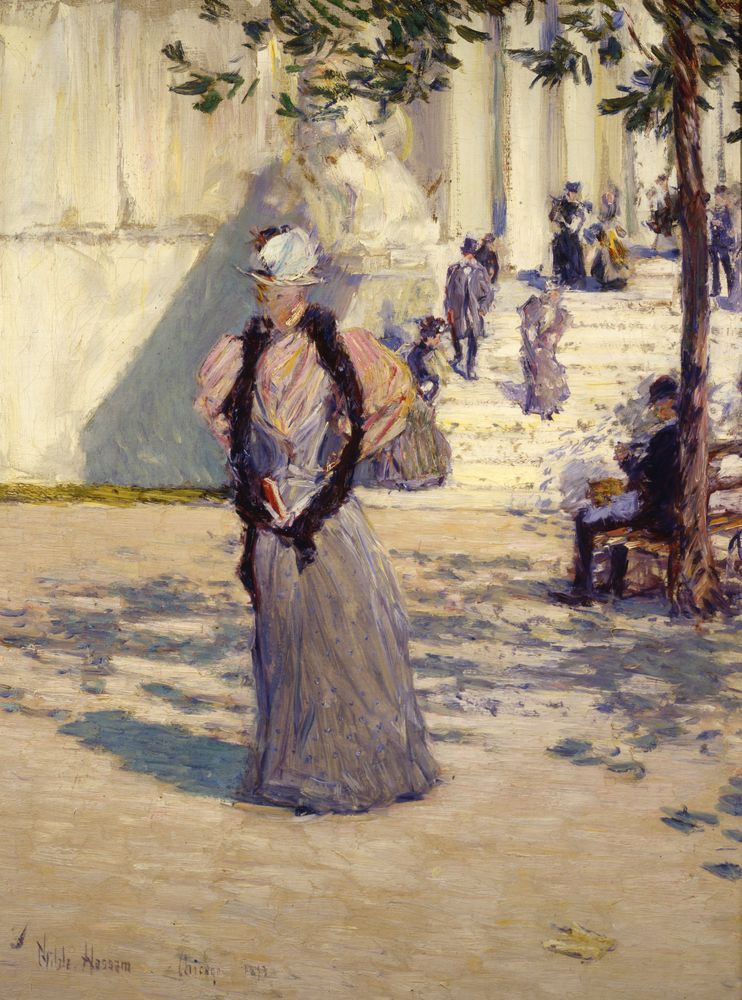 Figures in Sunlight - by Childe Hassam