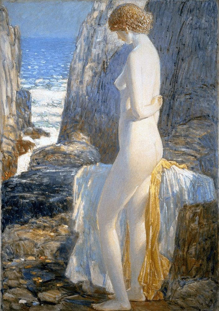 Nude, Appledore, Isle of Shoals - by Childe Hassam