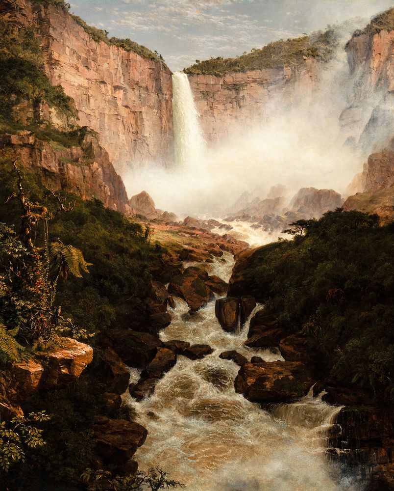 The Fall of Tequendama, Near Bogotá, New Granada - by Frederic Edwin Church