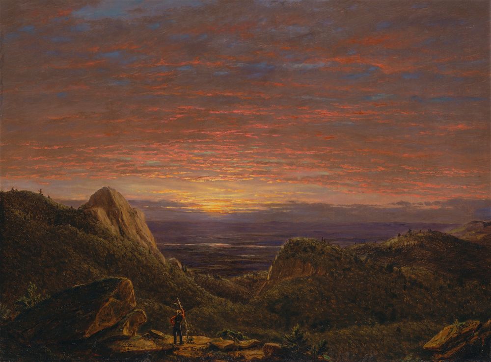 Morning, Looking East Over the Hudson Valley from the Catskill Mountains - by Frederic Edwin Church