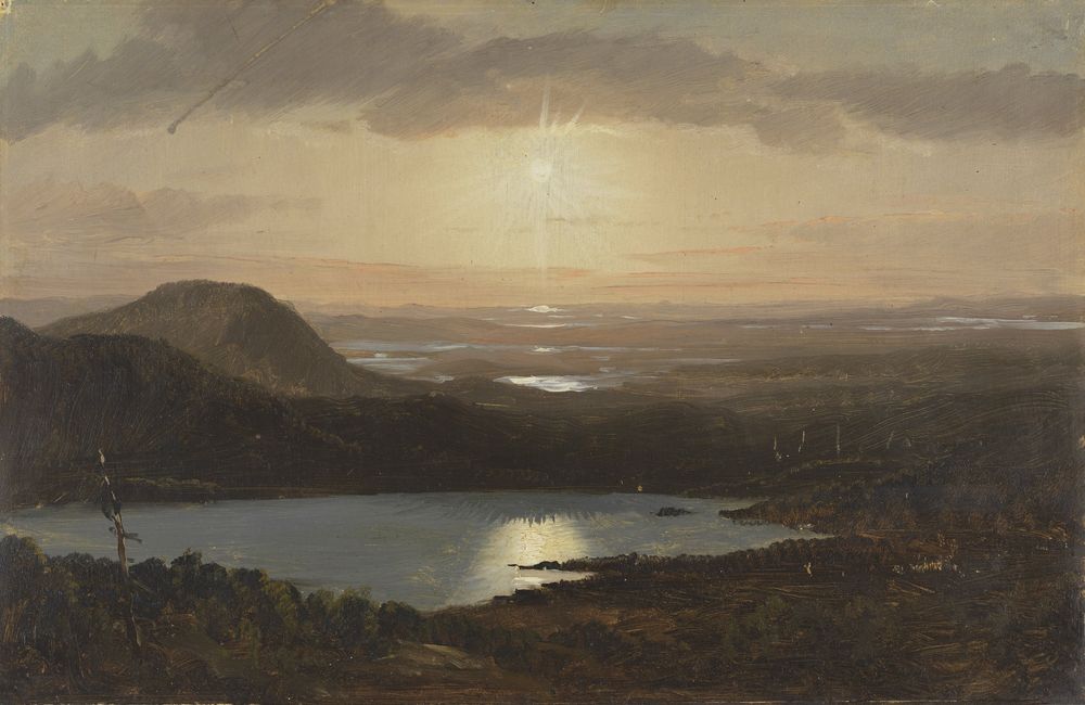 Eagle Lake Viewed from Cadillac Mountain, Mount Desert Island, Maine - by Frederic Edwin Church