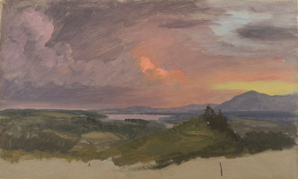 Sunset in the Hudson Valley - by Frederic Edwin Church