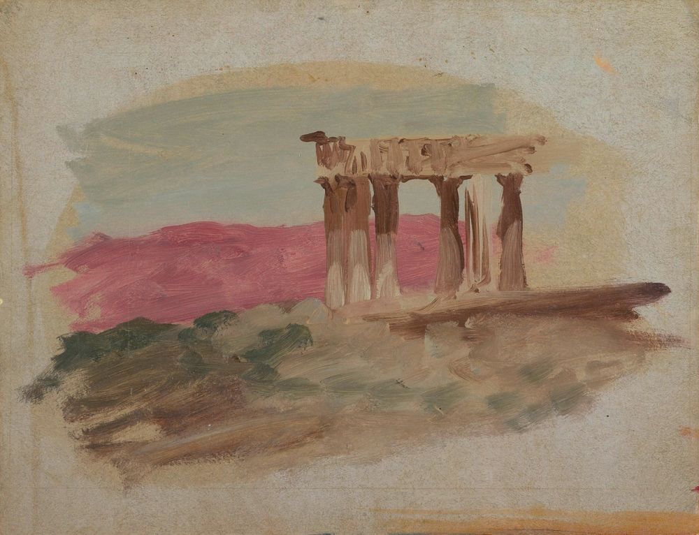 Ruins of Doric Temple, Corinth - by Frederic Edwin Church