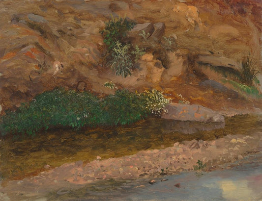 Bank of a Stream - by Frederic Edwin Church