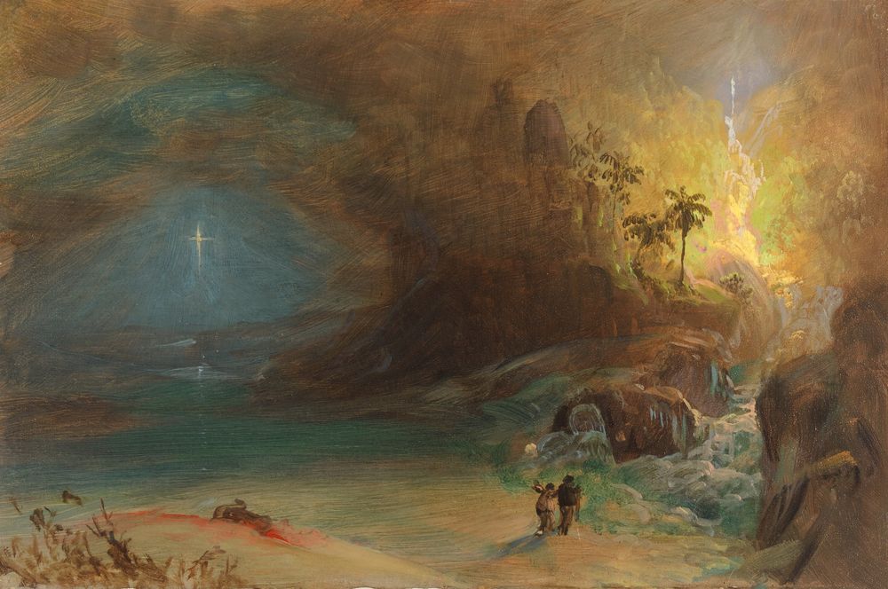 Study for "Apotheosis to Thomas Cole" - by Frederic Edwin Church