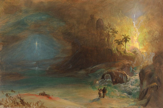 Study for "Apotheosis to Thomas Cole" - by Frederic Edwin Church