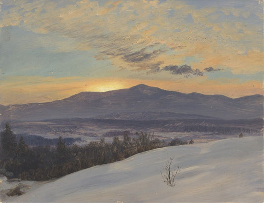 Sunset Across the Hudson Valley, Winter - by Frederic Edwin Church