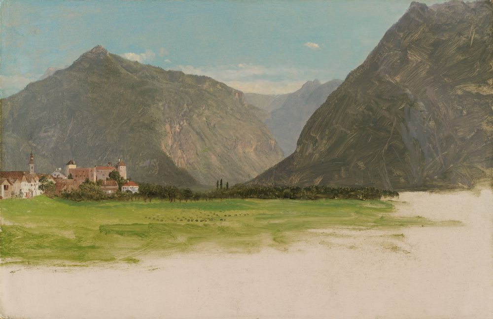 View of Wimmis, Valley of the Simmental, Switzerland - by Frederic Edwin Church