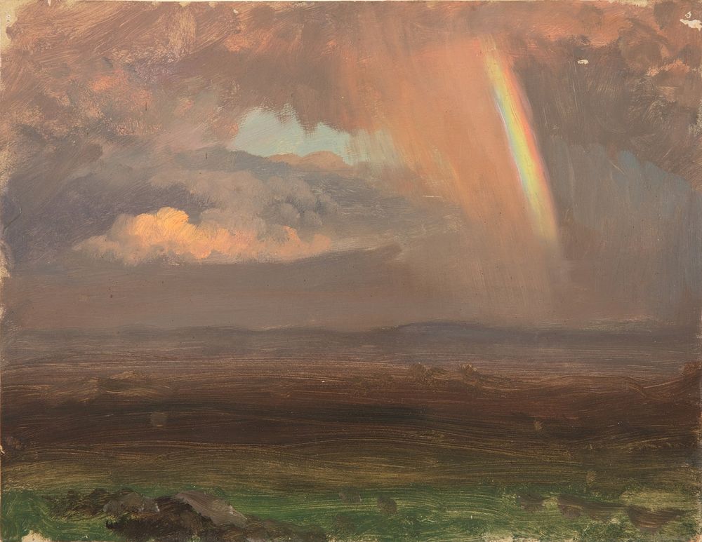 Clouds and Rainbow, Jamaica - by Frederic Edwin Church