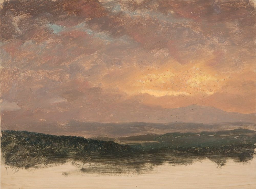 Sunset over the Catskills - by Frederic Edwin Church