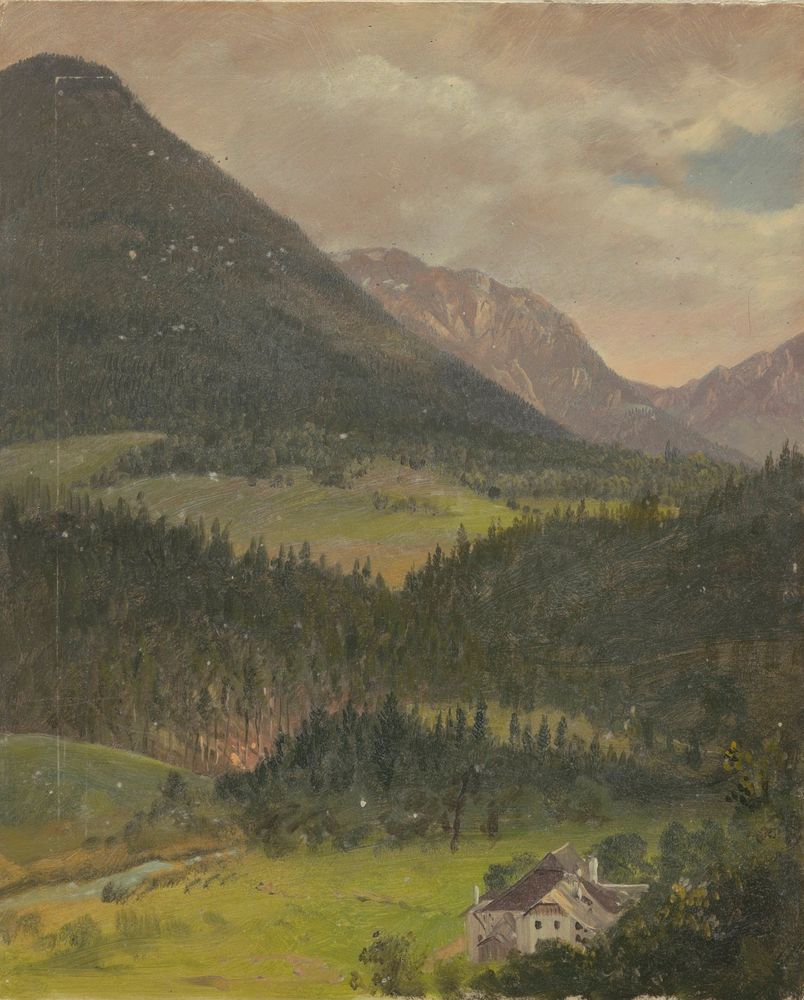 Bavarian alps landscape - by Frederic Edwin Church