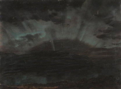 Aurora Borealis, Mt. Desert Island, from Bar Harbor, Maine - by Frederic Edwin Church