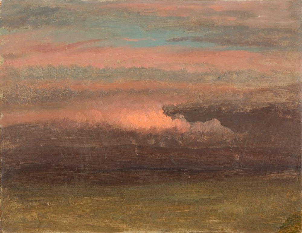 Cloud study at sunset - by Frederic Edwin Church