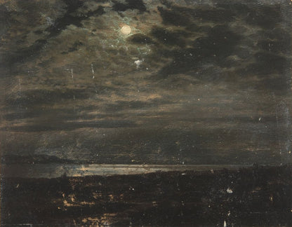 Maine Coast ? moonlight - by Frederic Edwin Church