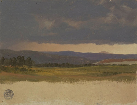 Blue Hill under Low Clouds - by Frederic Edwin Church