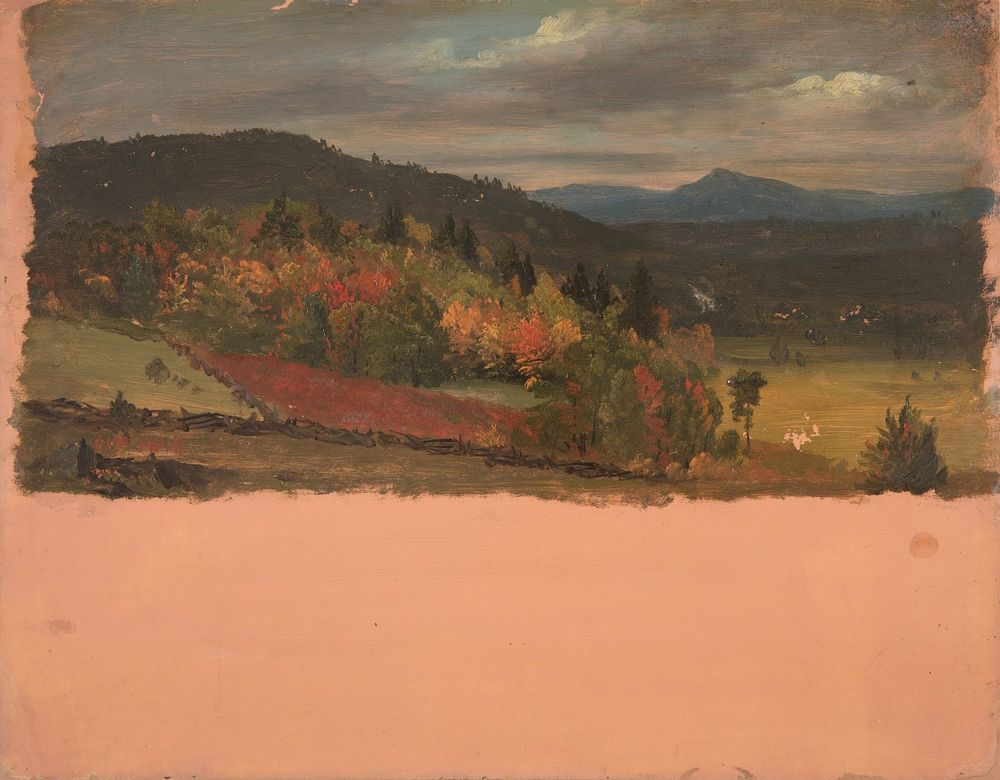 Maine or Stockbridge, Mass. view - by Frederic Edwin Church