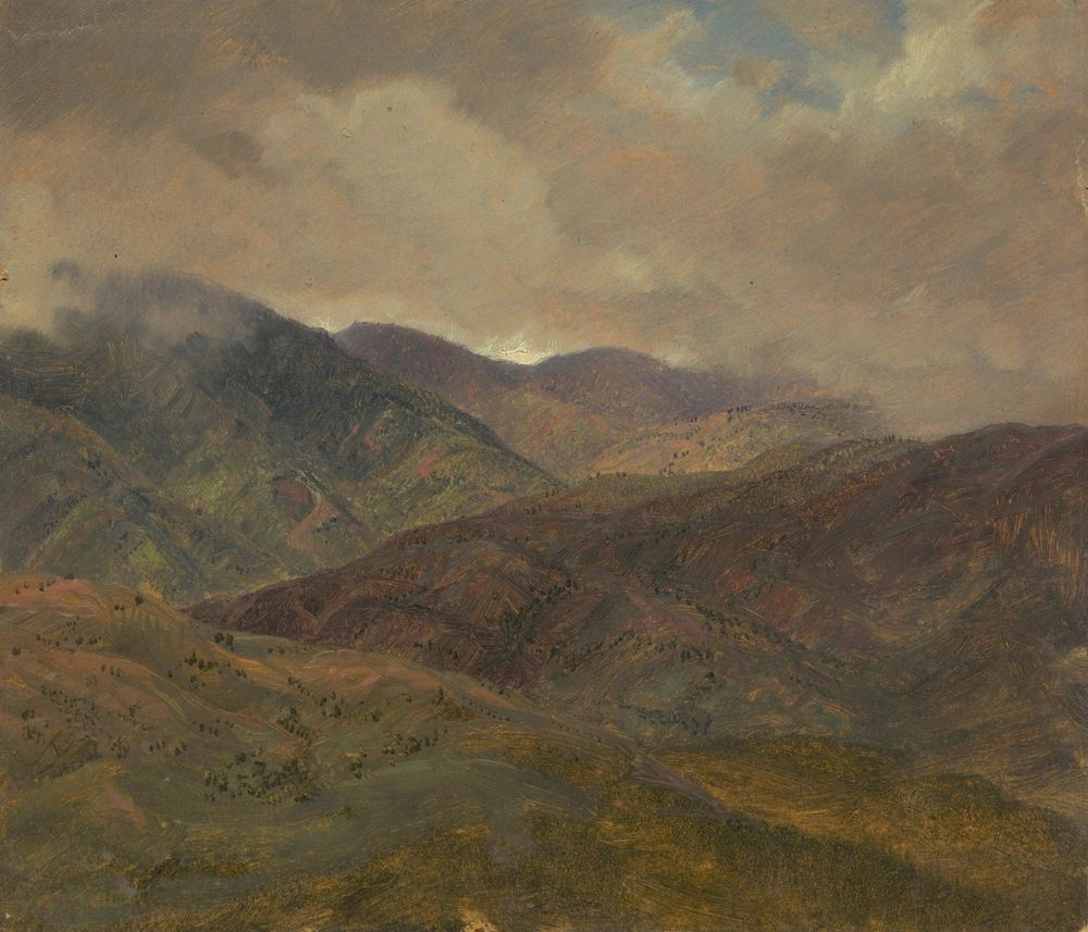 Blue Hills and Gray Clouds, Jamaica - by Frederic Edwin Church