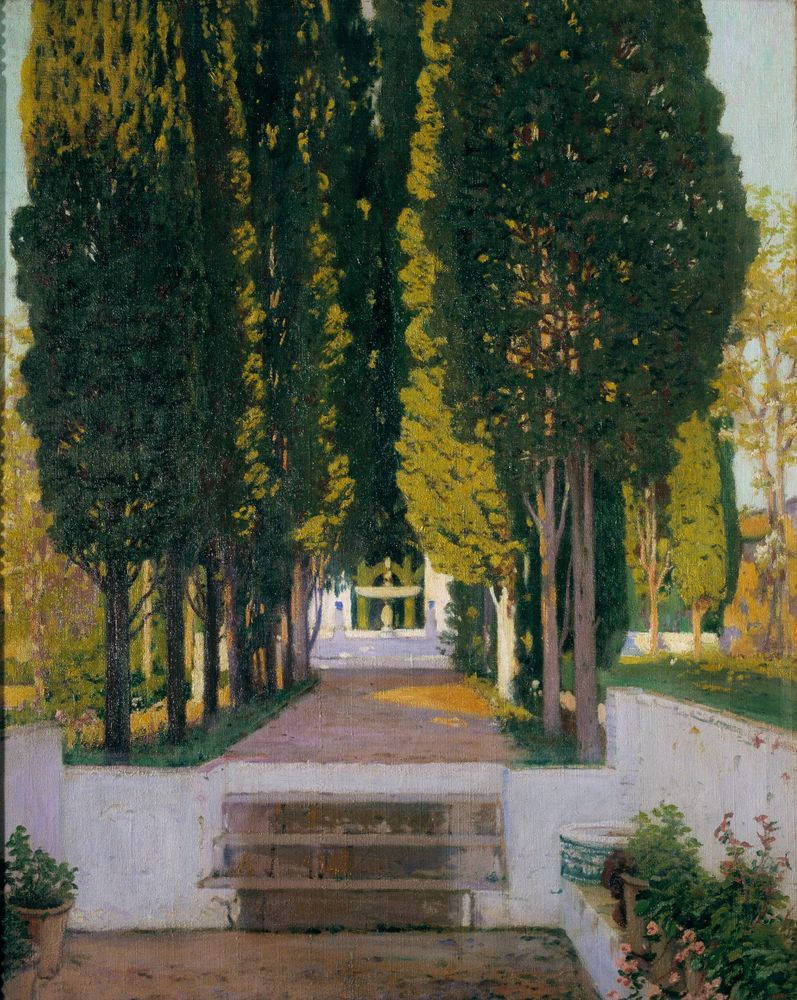 Gardens of the Generalife - by Santiago Rusiñol