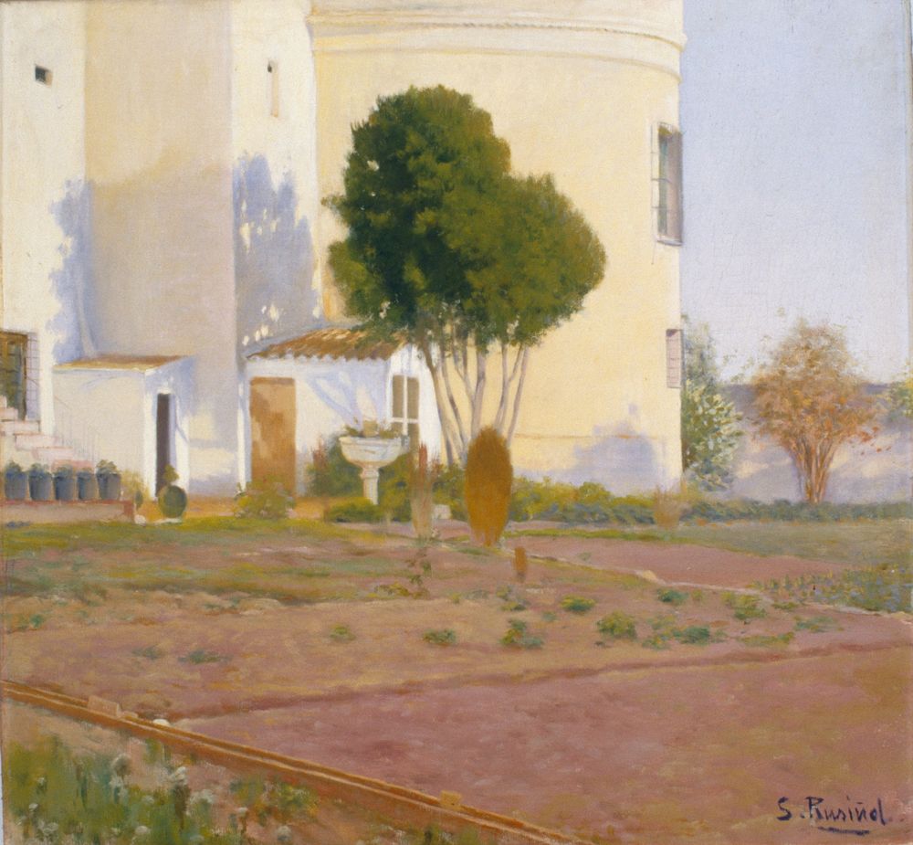 The garden of Vinyet - by Santiago Rusiñol