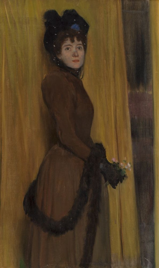 Portrait of Miss Mac Flower (Matilde Escalas) - by Santiago Rusiñol